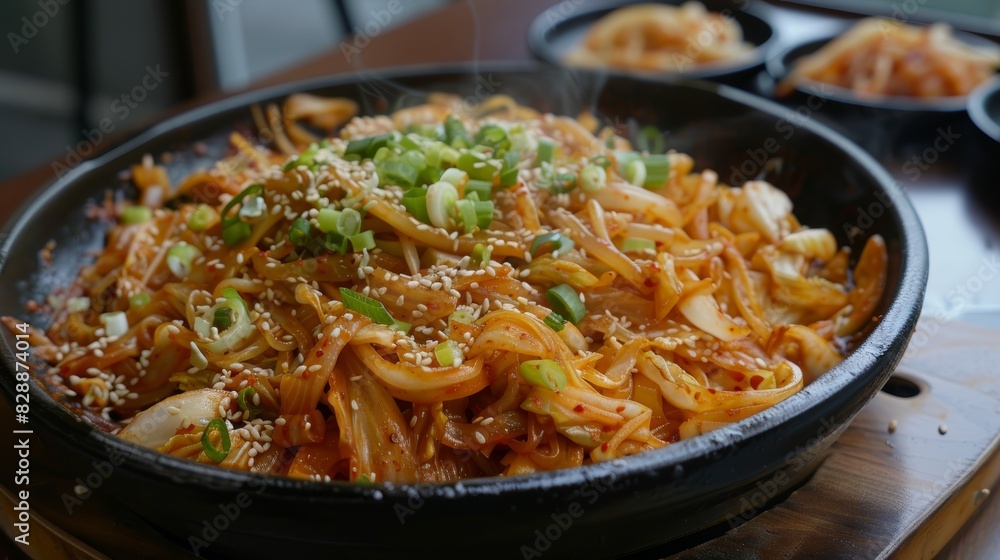 Spicy Korean Cabbage Noodle Dish Generative AI Spicy Korean Cabbage Noodle Dish Generative AI
