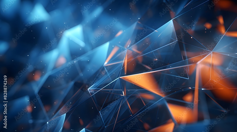 3D digital abstract background. Generative AI. 3D digital abstract background. Generative AI.