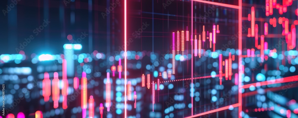 illustration Visualization of stock market data charts. Forex and stock statistics dashboard charts for investment.
an illustration of the income growth of the future investment economy.