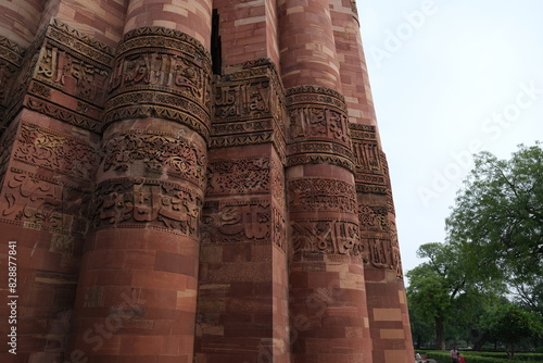Qutub Minar, the tallest minaret, a UNESCO World Heritage Site in the Mehrauli area of New Delhi, India