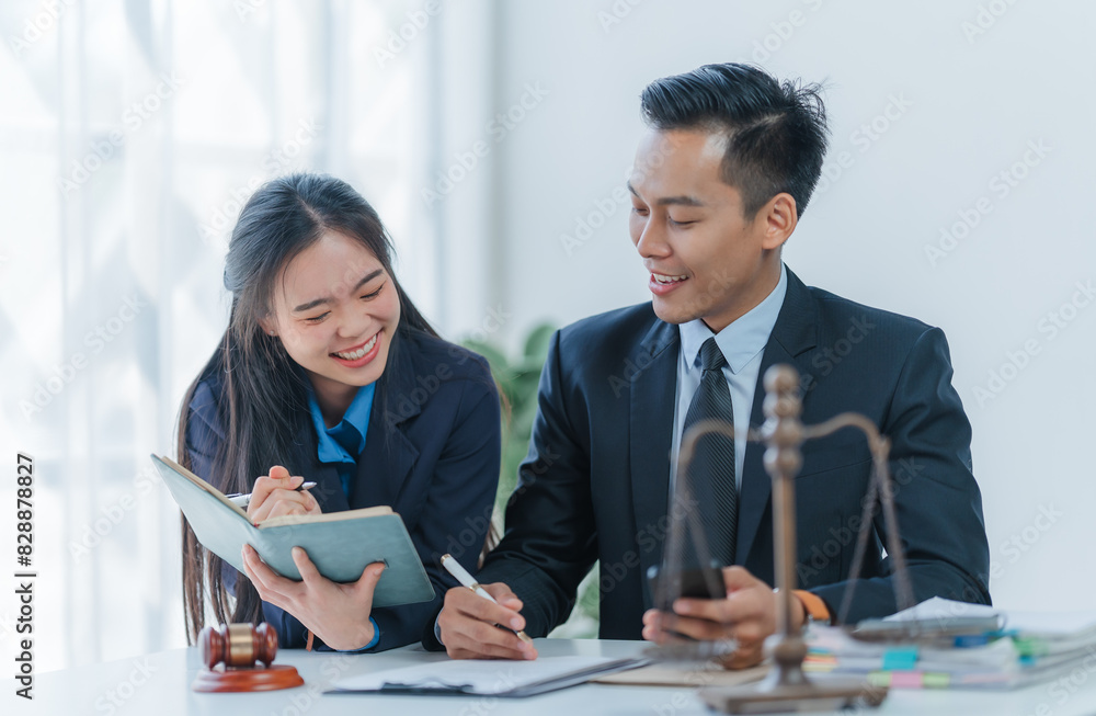 Lawyer consulting with client in office. Legal advice and services, attorney-client consultation. Law, legal solutions, and client support concept.