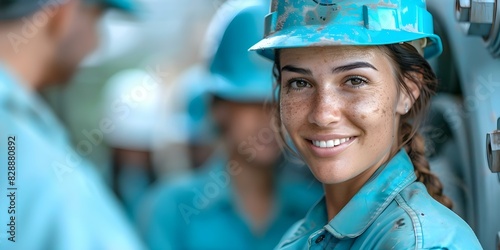 Advocating for Workplace Diversity and Empowerment: Female Plumbers Leading the Way. Concept Diversity in Trades, Empowering Women, Career Advancement, Breaking Stereotypes, Women in Plumbing photo