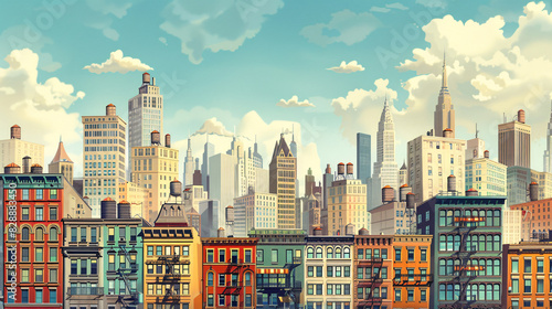 Wallpaper Mural City life is a vibrant tapestry of diverse architecture and dynamic lifestyles. Skyscrapers tower over historic buildings, creating a skyline that tells stories of both past and future. Torontodigital.ca