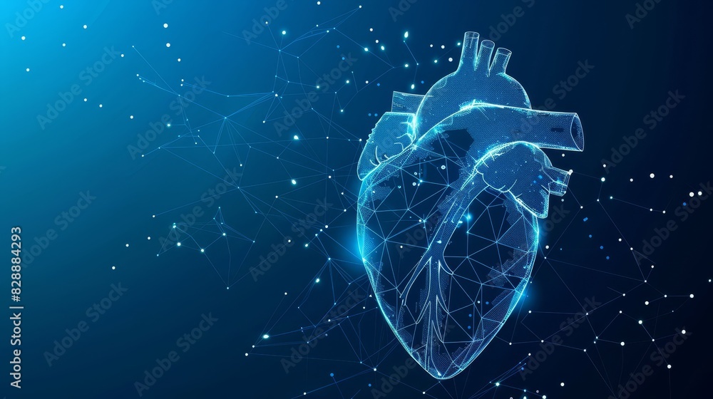 Illuminated Heart Structure Showcasing Intricate Veins and Arteries, Bridging Modern Medicine and Healthcare Concepts Illuminated Heart Structure Showcasing Intricate Veins and Arteries, Bridging Modern Medicine and Healthcare Concepts