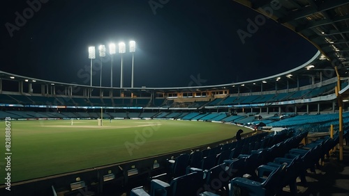 Cricket Sports stadium cinematic background wallpaper 