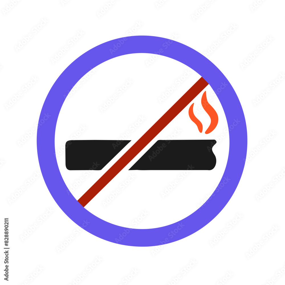 Universally recognized no-smoking symbol,which shows a smoking cigarette with a red slash,all surrounded by a blue frame.Sign conveys a clear message that smoking is prohibited in the posted area.AI Universally recognized no-smoking symbol,which shows a smoking cigarette with a red slash,all surrounded by a blue frame.Sign conveys a clear message that smoking is prohibited in the posted area.AI