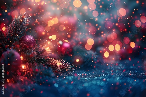 Abstract Sparkling Christmas lights Illuminating the Season with Bokeh Background © Pixel Alchemy