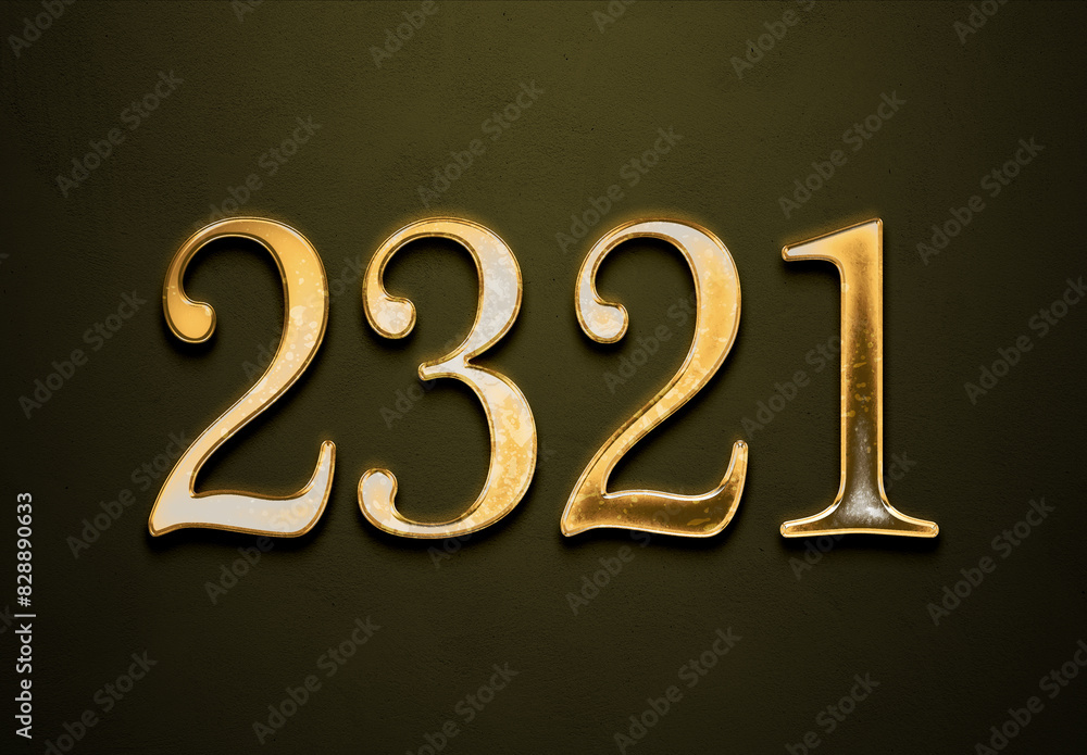 Old gold effect of 1033 number with 3D glossy style Mockup. Old gold effect of 1033 number with 3D glossy style Mockup.