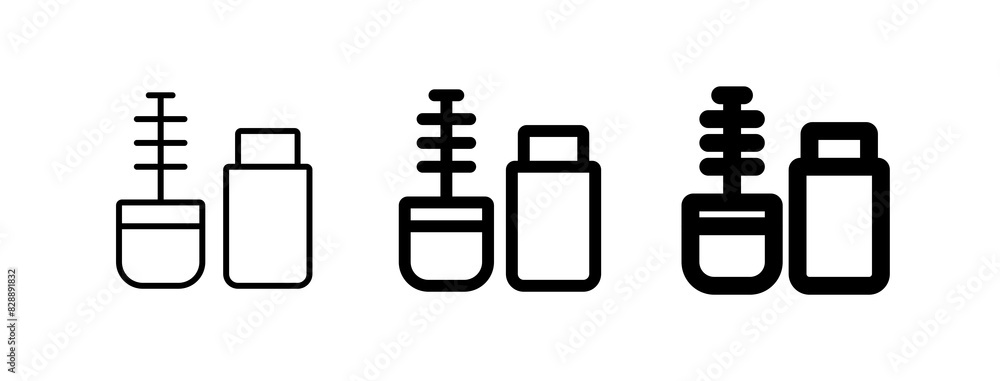 Editable mascara vector icon. Cosmetics, makeup, skincare, beauty. Part of a big icon set family. Perfect for web and app interfaces, presentations, infographics, etc Editable mascara vector icon. Cosmetics, makeup, skincare, beauty. Part of a big icon set family. Perfect for web and app interfaces, presentations, infographics, etc