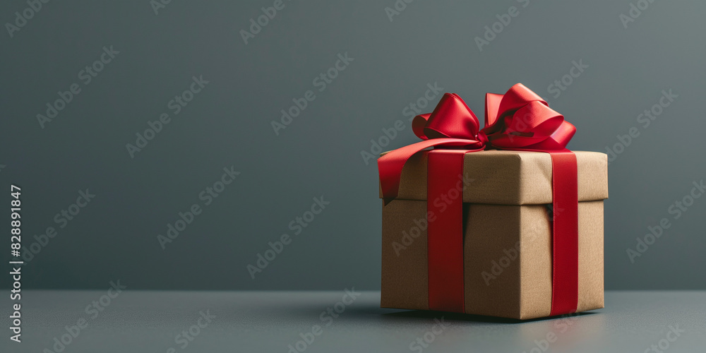 red gift box with ribbon red gift box with ribbon