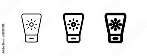 Editable sunblock vector icon. Cosmetics, makeup, skincare, beauty. Part of a big icon set family. Perfect for web and app interfaces, presentations, infographics, etc