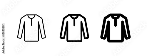 Editable long sleeve t-shirt vector icon. Clothing  fashion  apparel. Part of a big icon set family. Perfect for web and app interfaces  presentations  infographics  etc