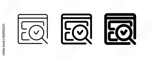 Editable usability check, evaluation vector icon. Part of a big icon set family. Perfect for web and app interfaces, presentations, infographics, etc
