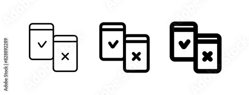 Editable design testing, AB testing, split testing, vector icon. Part of a big icon set family. Perfect for web and app interfaces, presentations, infographics, etc