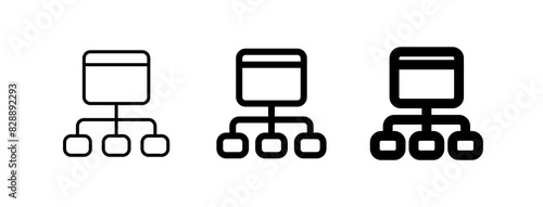 Editable sitemap, hierarchy vector icon. Part of a big icon set family. Perfect for web and app interfaces, presentations, infographics, etc