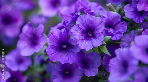 beautiful purple petalled flowers of spring