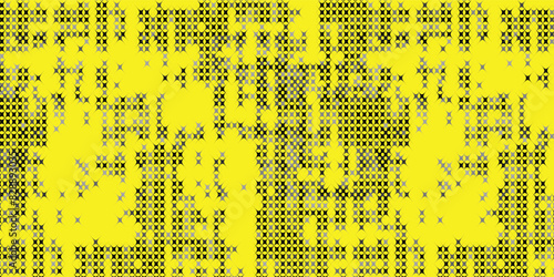 Latar belakang kuning dan hitam dengan elemen pola titik halftone. Latar belakang sikat grunge abstrak. konsep komik retro untuk desain grafis, spanduk, atau poster Anda. Ilustrasi vektor.