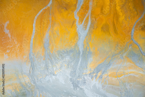 Captivating abstract aerial view of Riotinto, Spain