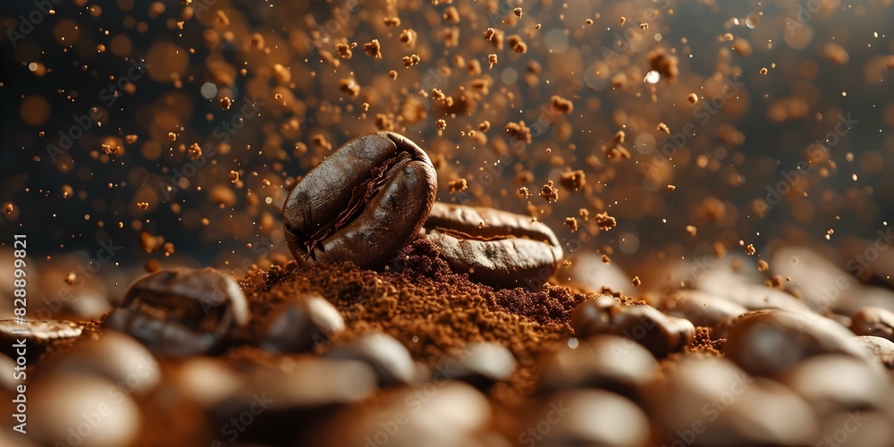 From Coffee Beans to Coffee Powder: A Transformation into Liquid Gold. Concept From Seeds to Trees, Harvesting Process, Roasting Techniques, Grinding Methods, Brewing Perfection From Coffee Beans to Coffee Powder: A Transformation into Liquid Gold. Concept From Seeds to Trees, Harvesting Process, Roasting Techniques, Grinding Methods, Brewing Perfection