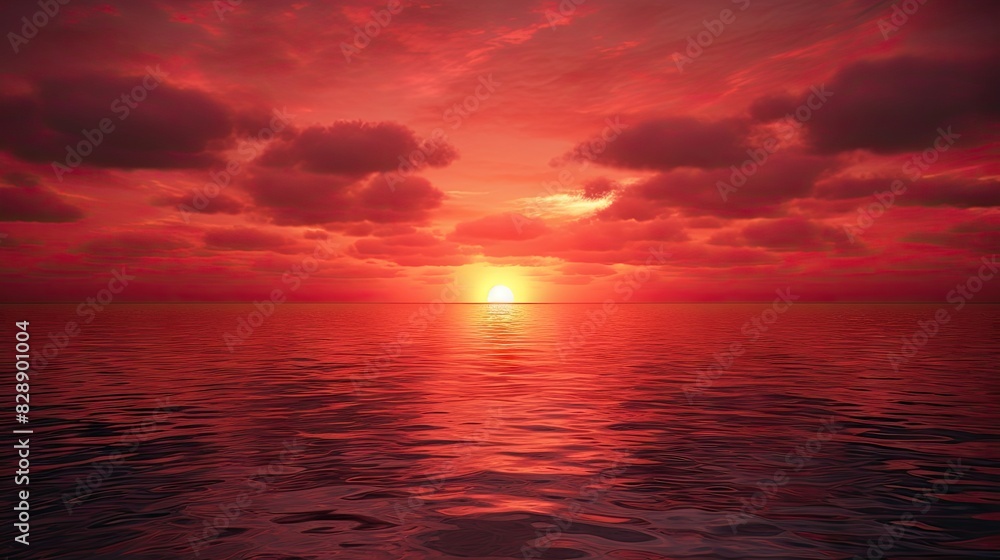 Obraz premium red sunset UHD Wallpaper