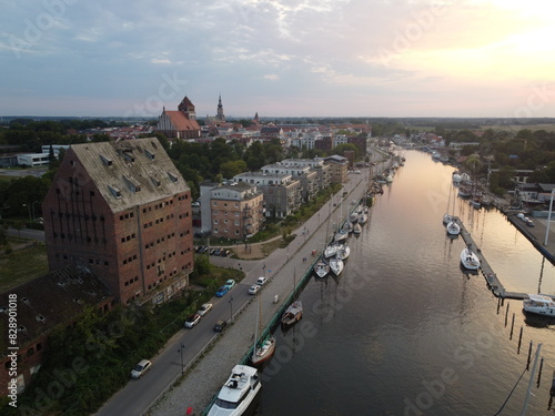 Sonnenuntergang über Greifswalder Ryck