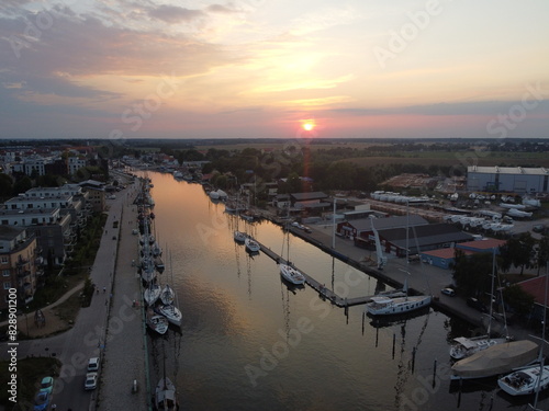 Sonnenuntergang über Greifswalder Ryck