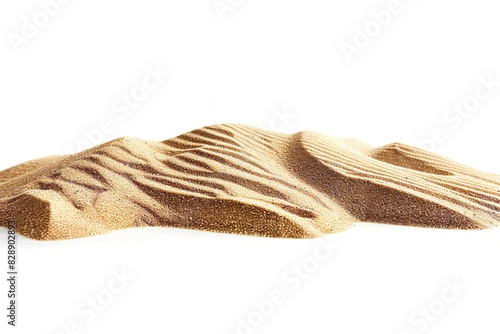 Sand in a desert that is scattered and wavy, isolated. Generative Ai