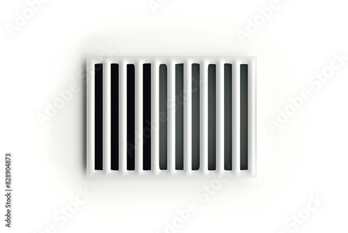Isolated barcode symbol on a white clipping path. Generative Ai