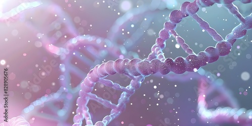 Exploring 3D molecular structure of human cell biology DNA strands. Concept 3D Molecular Structure, Human Cell Biology, DNA Strands, Exploring
