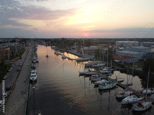 Sonnenuntergang über Greifswalder Ryck