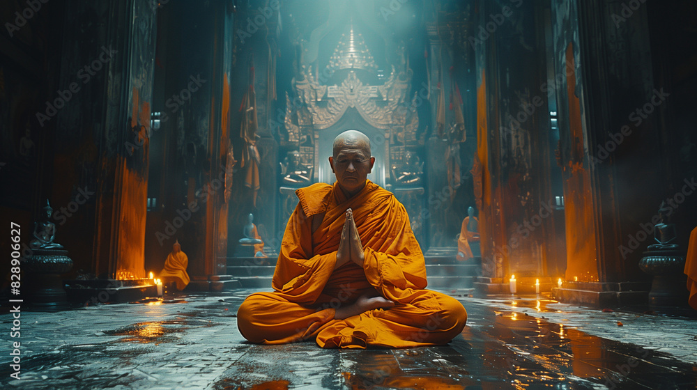 monk in the temple monk in the temple