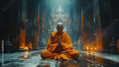 monk in the temple