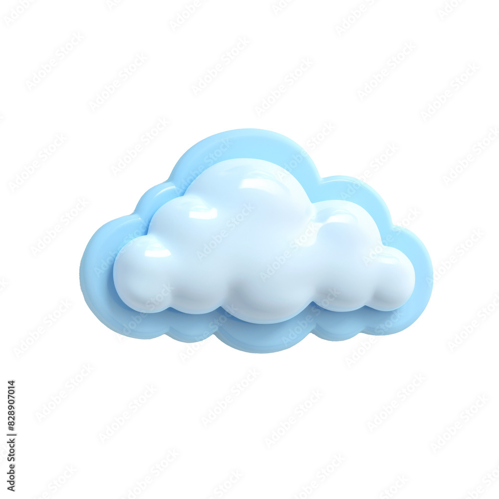 Transparent PNG of A cloud shaped object suspended in mid-air against a plain white backdrop Transparent PNG of A cloud shaped object suspended in mid-air against a plain white backdrop
