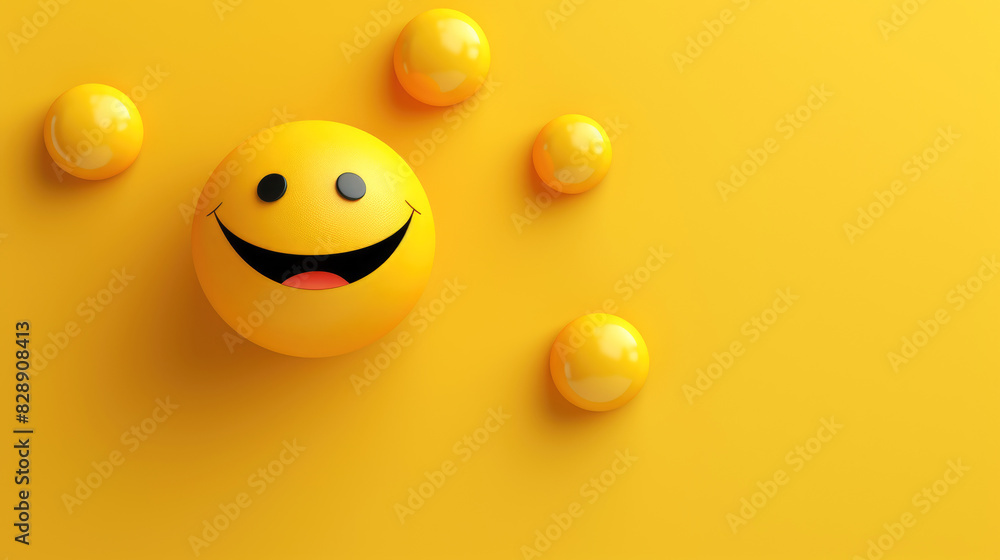 Fototapeta premium generated illustration of Happy world smile day banner design.