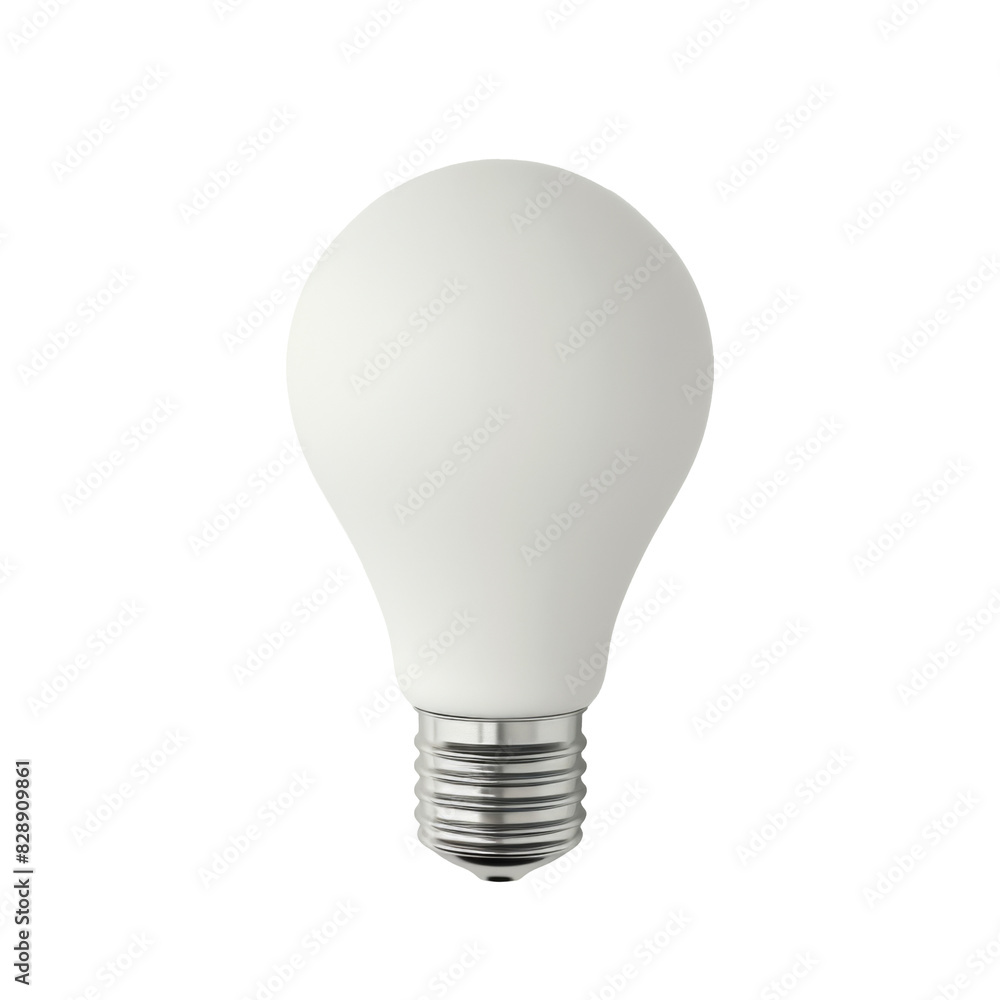 Transparent PNG of A white light bulb casting a gentle glow against a white wall Transparent PNG of A white light bulb casting a gentle glow against a white wall