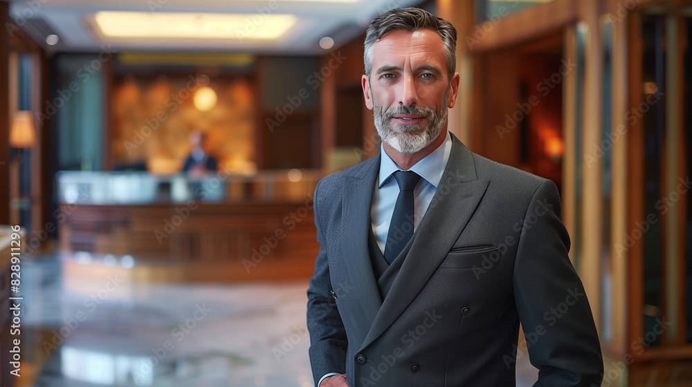 Businessman Reception: Professional Check-In Experience Businessman Reception: Professional Check-In Experience