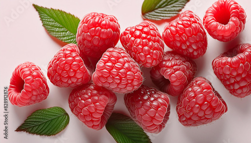 A close-up of fresh raspberries