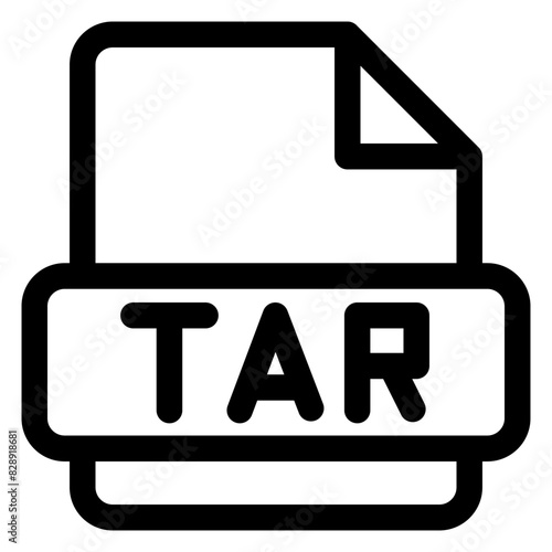tar line icon  vector illustration isolated on white background