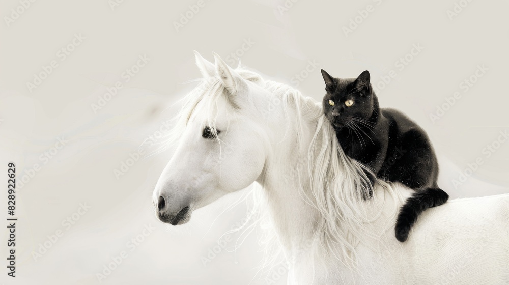 Obraz premium Black and white animals