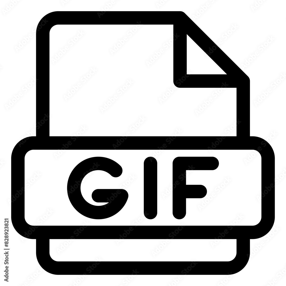 gif line icon vector illustration isolated on white background gif line icon vector illustration isolated on white background