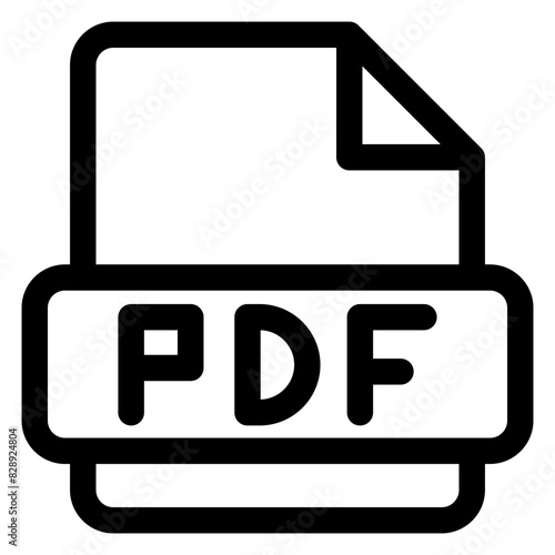 pdf line icon vector illustration  isolated on white background