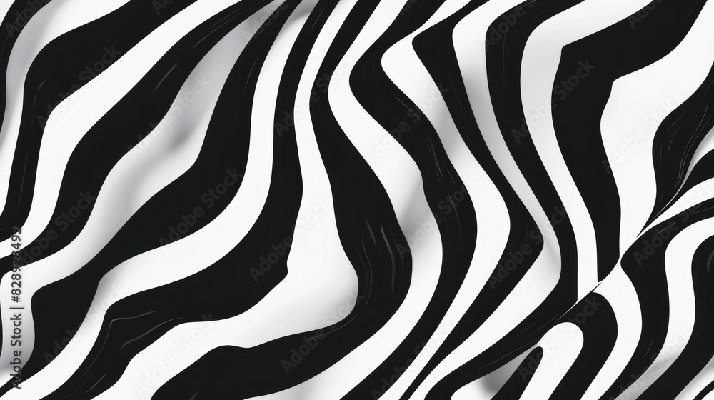 Abstract Monochrome Seamless Pattern with Bold Stripes Abstract Monochrome Seamless Pattern with Bold Stripes