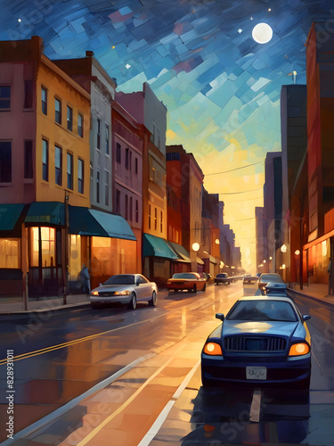 Wallpaper Mural United States of America Cubism Country Landscape Illustration Art	 Torontodigital.ca