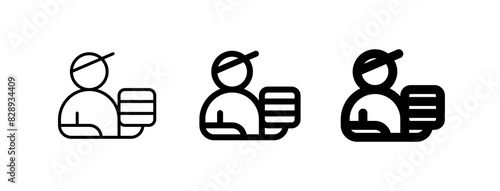 Editable delivery courier vector icon. Part of a big icon set family. Perfect for web and app interfaces, presentations, infographics, etc