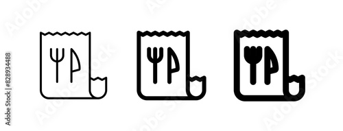 Editable restaurant bill, invoice vector icon. Part of a big icon set family. Perfect for web and app interfaces, presentations, infographics, etc