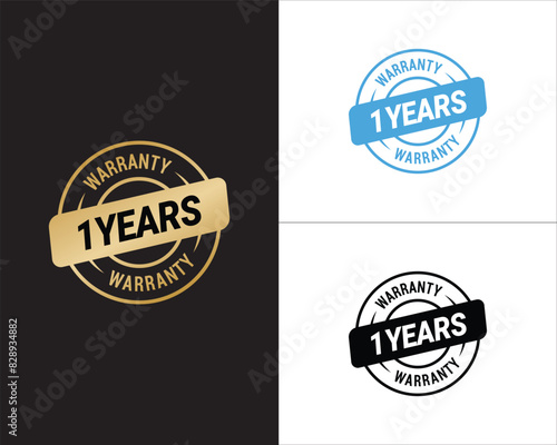 1 Years Warranty Vector, 1 Years Warranty Logo