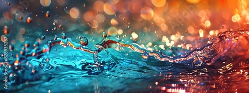 Abstract colorful water background  copy space