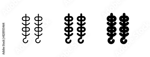 Editable bbq, shish kebab, satay vector icon. Part of a big icon set family. Perfect for web and app interfaces, presentations, infographics, etc