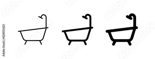 Editable bath tub, bathroom vector icon. Part of a big icon set family. Perfect for web and app interfaces, presentations, infographics, etc