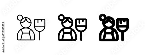 Editable maid, cleaning service vector icon. Part of a big icon set family. Perfect for web and app interfaces, presentations, infographics, etc